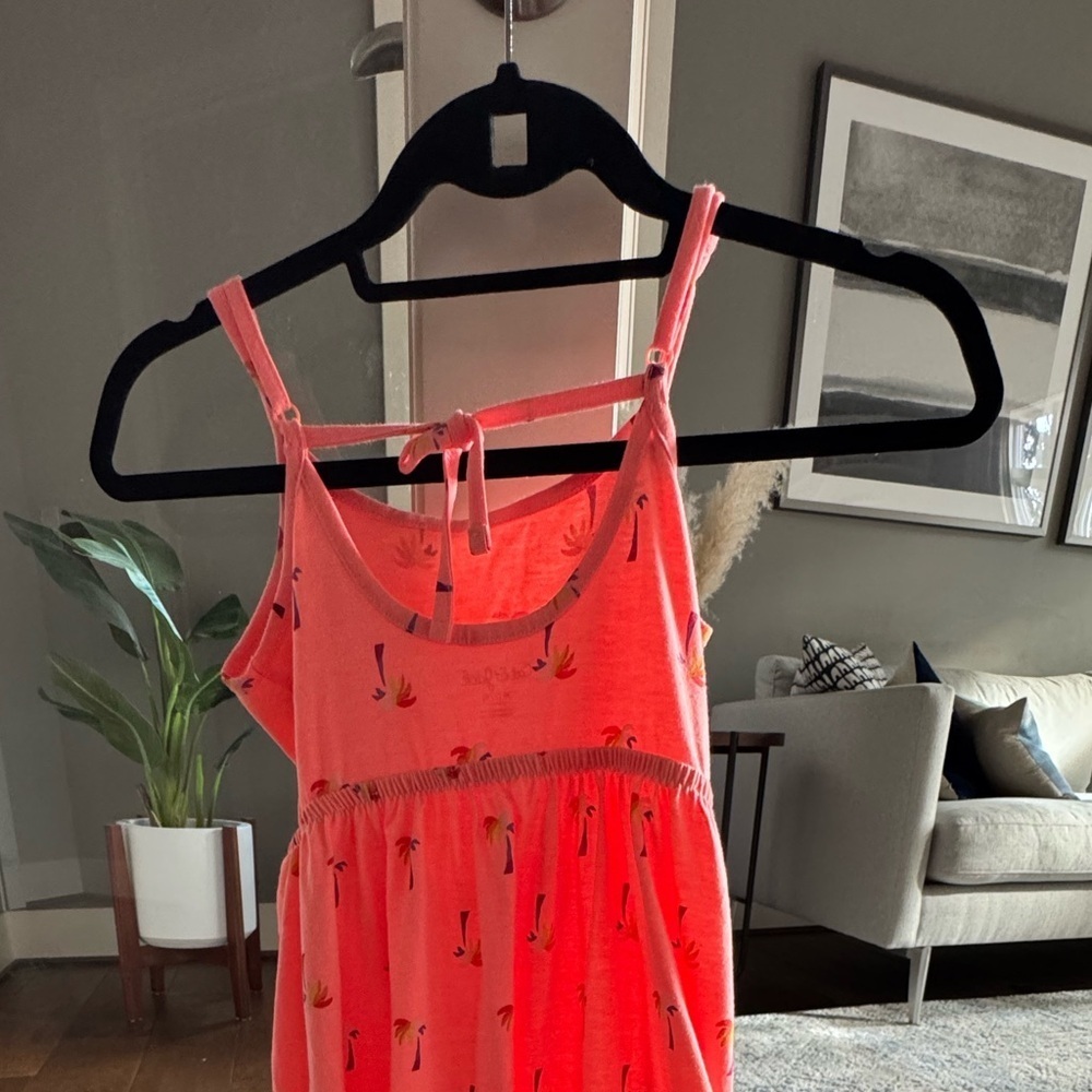 Cat & Jack Coral Dress with Playful palm trees - Picture 8 of 8